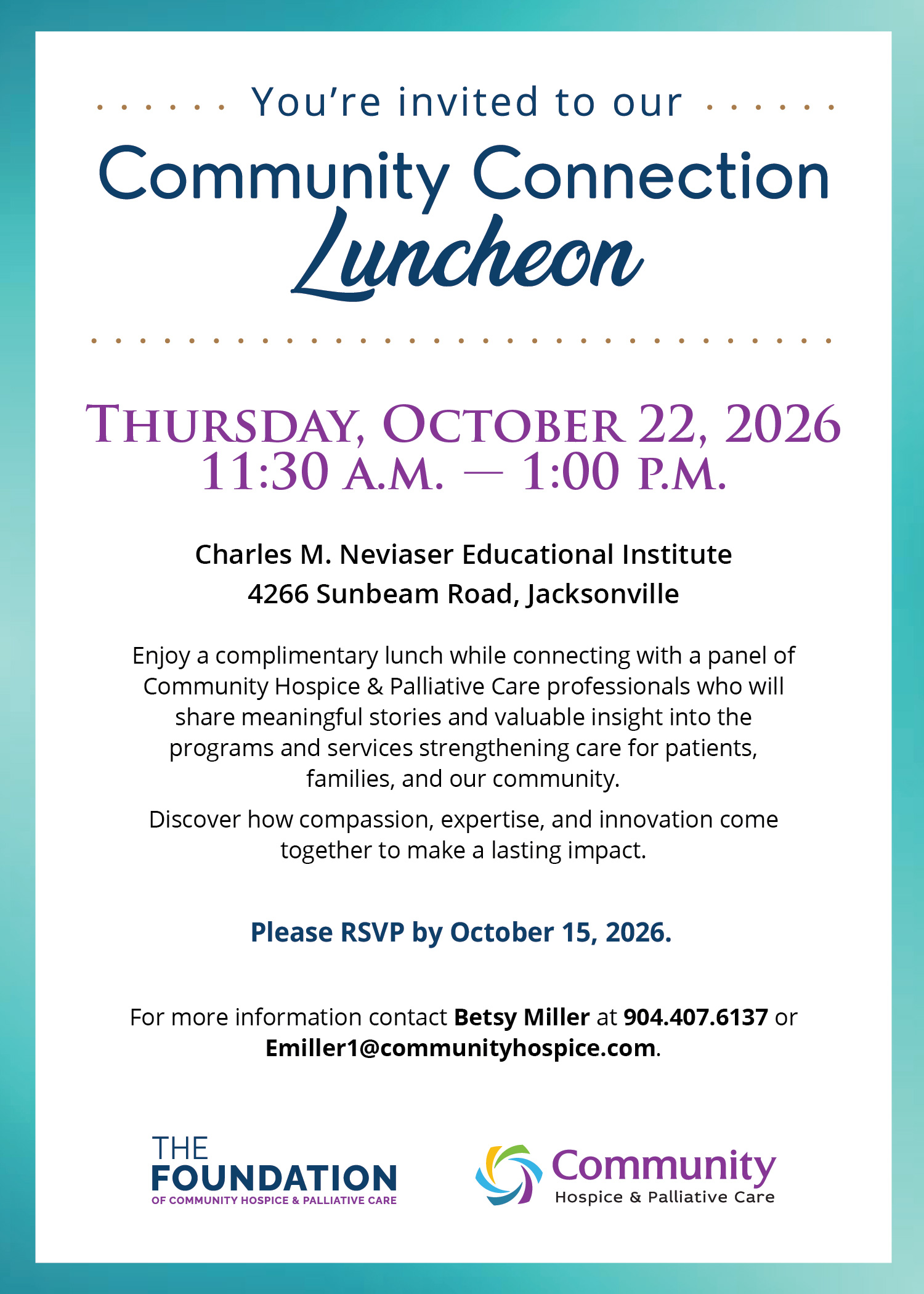 FDN Community Connection Luncheon Digital Invite NEV