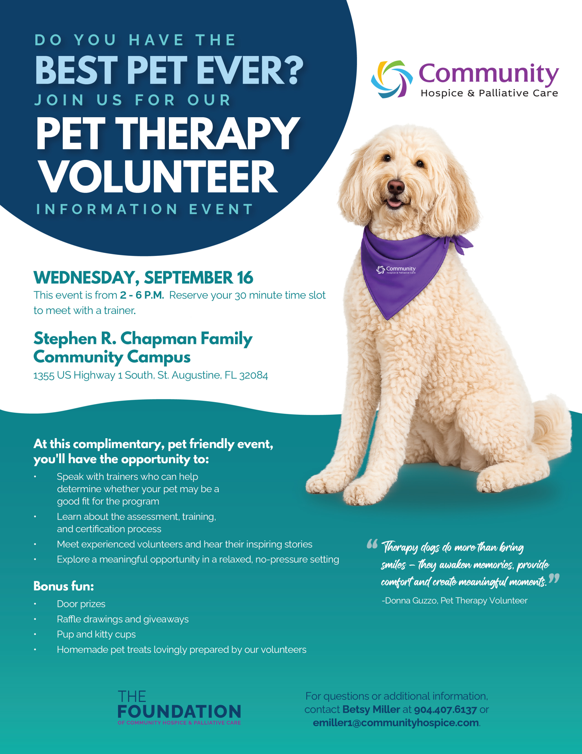 FDN Pet Therapy Vol Event Flyer Digital with MJ edit